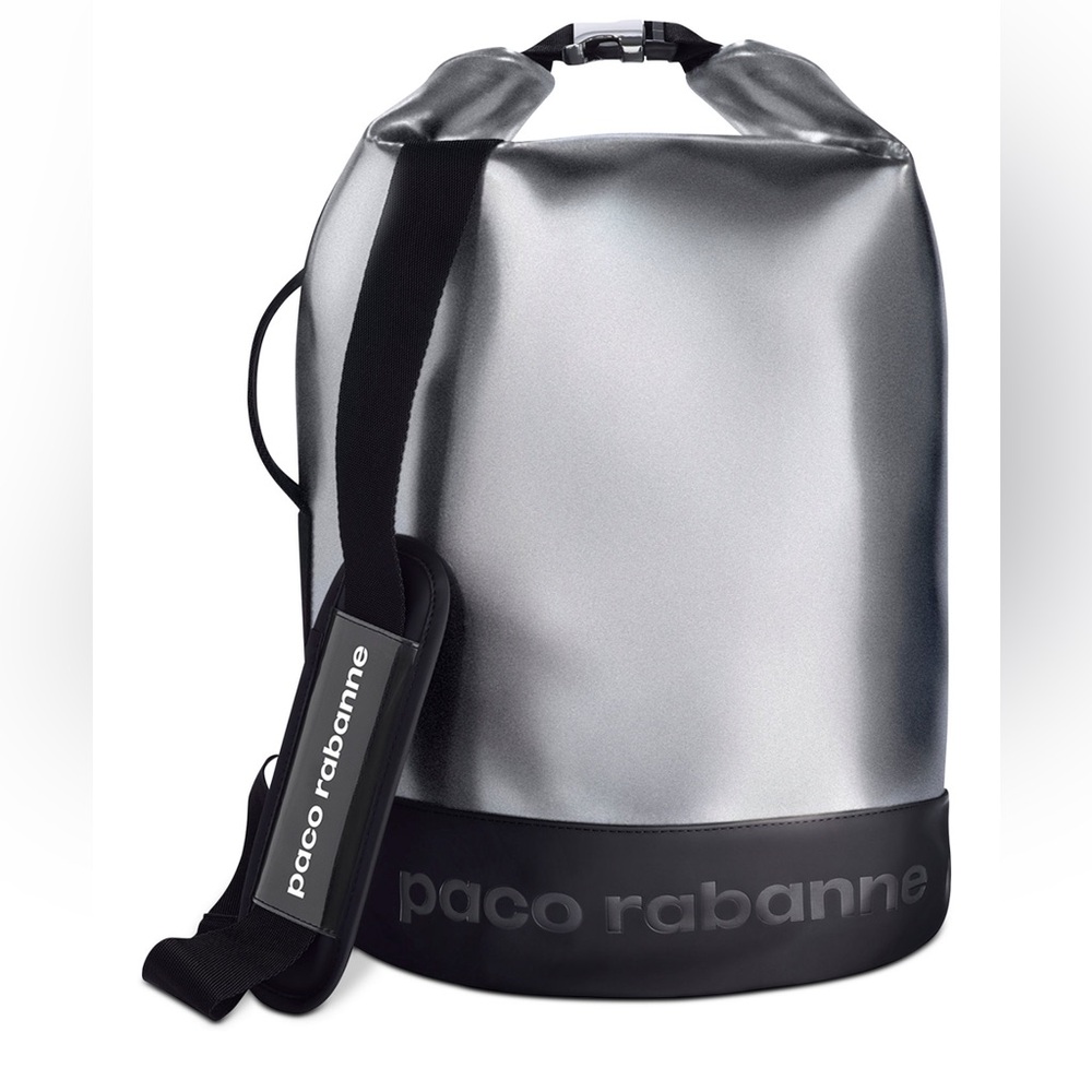 Paco Rabanne Silver and Black Men's Bag